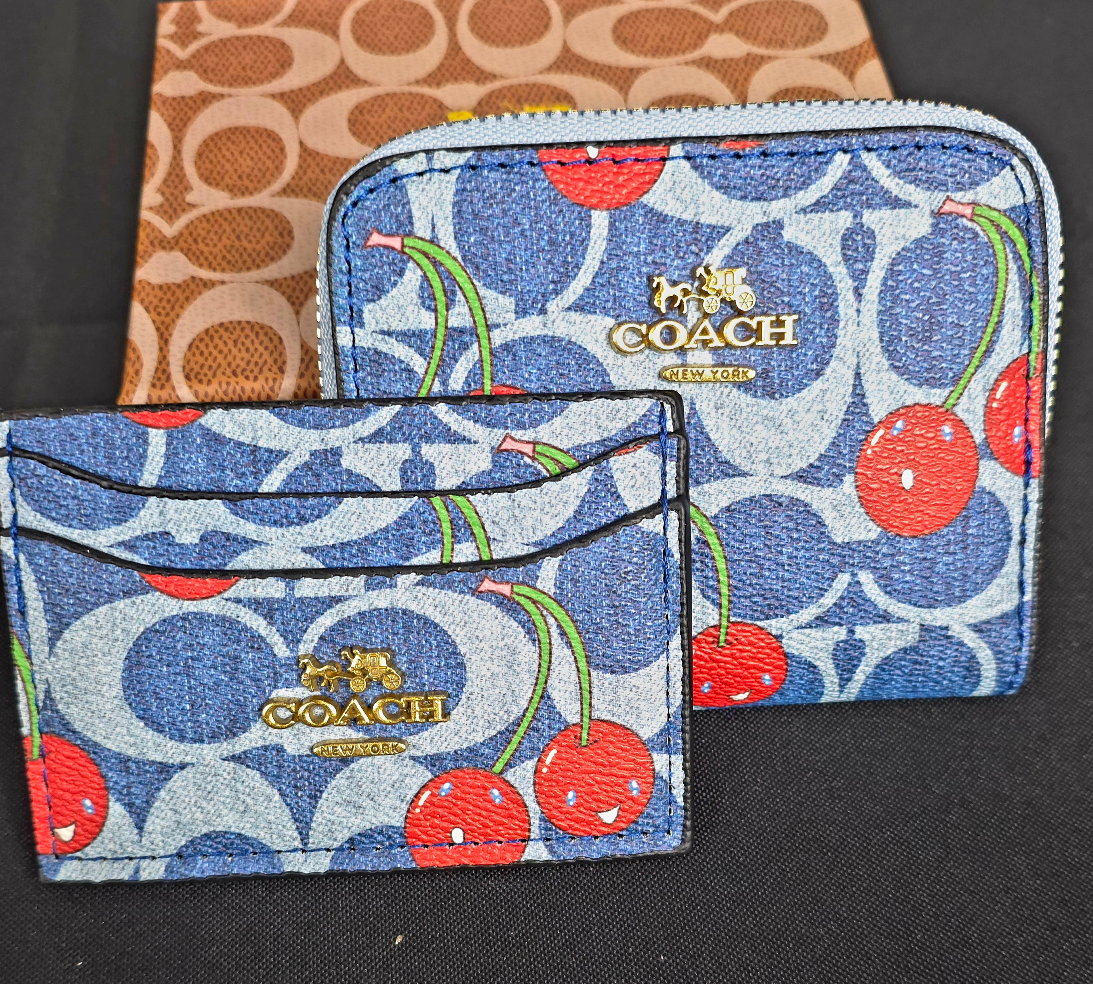 CC Wallet (Denim Cherry)